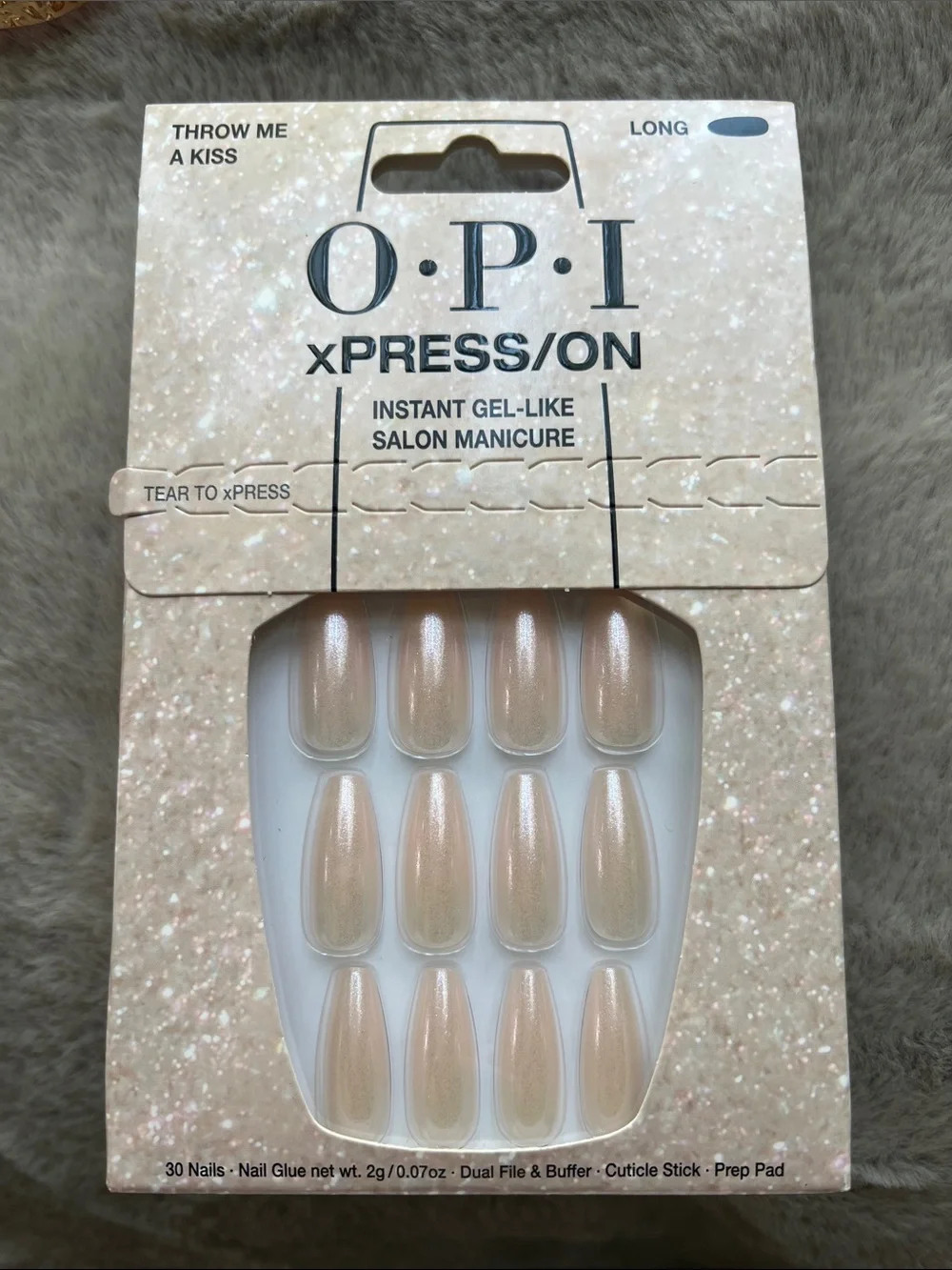 OPI xPRESS/ON Press-On Nails BUNDLE (4) | Bubble Bath Alpine Snow Break the Gold